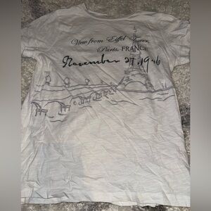 J Crew Eiffel Tower Paris France Vintage T-shirt Size M